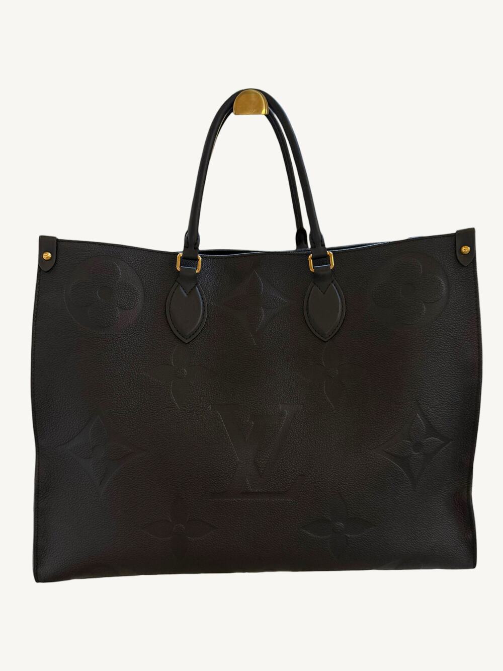 Louis Vuitton OnTheGo GM Black Monogram Empreinte Leather Tote Bag Like New